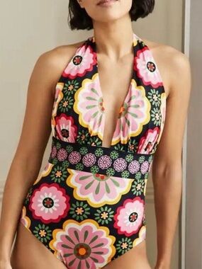 Boden Porto Floral Halter Swimsuit - NWT size 6